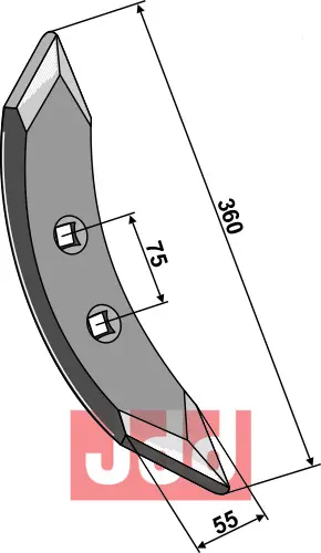 Stubharvespiss 360x55x15 - JDD Utstyr