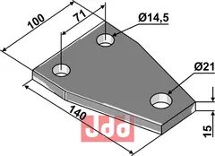 Beslag 140x15x100