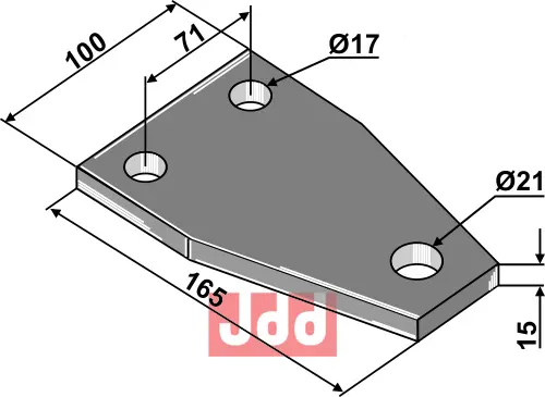 Beslag 165x15x100 - JDD Utstyr