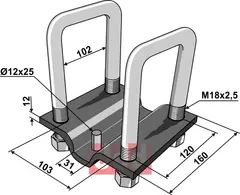 Komplet holder for ramme 100x100