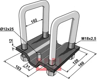 Komplet holder for ramme 100x100