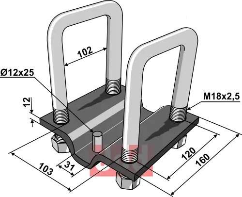 Komplet holder for ramme 100x100 - JDD Utstyr