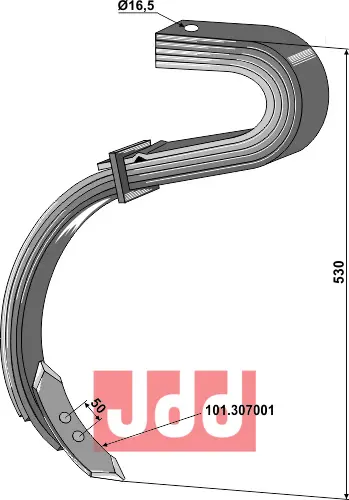 Harvetann - 4 1/2 Lag m. Spiss - JDD Utstyr