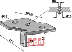 Holder for  2 1/2 lags harvetand