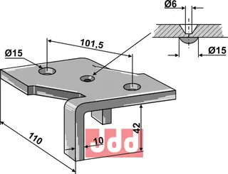 Holder for  3 1/2 lags harvetand