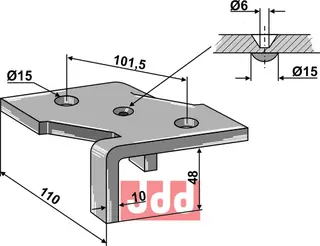 Holder for  4 1/2 lags harvetand