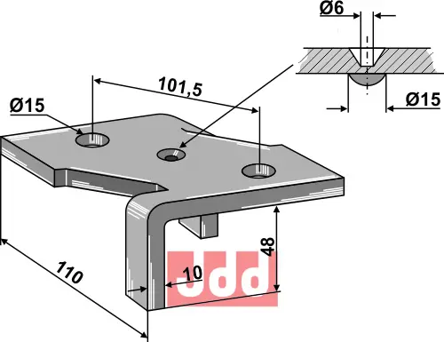 Holder for  4 1/2 lags harvetand - JDD Utstyr