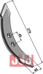 Stubharvespiss 270x40x16mm