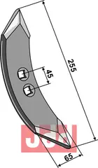 Stubharvespiss 255x65x8mm Jean de Bru