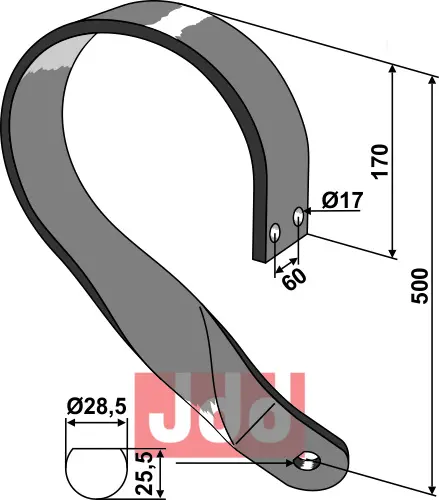 Arm for talllerken  - høyre - JDD Utstyr