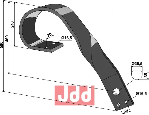 Arm for talllerken  - høyre - JDD Utstyr