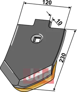 Skjær-spiss 230x120x10mm - WolframCarbid Passer til mange fabrikater