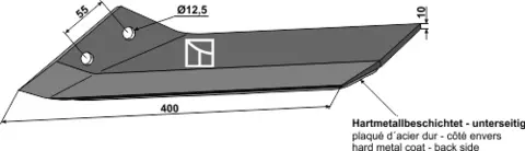 Vingeskjær venstre Hardmetall Passer til Lemken Kristall