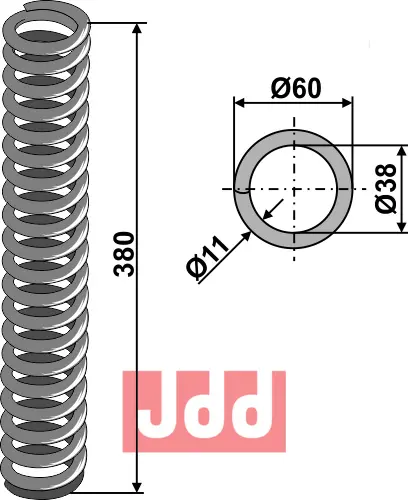 Forstærkende fjær Ø60 - JDD Utstyr