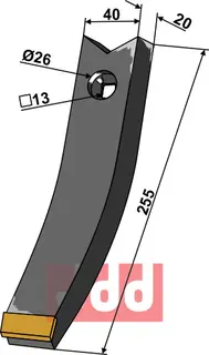 Skjær-spiss 255x40x20mm - WolframCarbid Passer til mange fabrikater