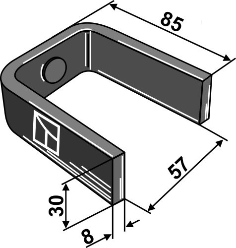 Klemme for kultivator Materialmål: 30x8mm