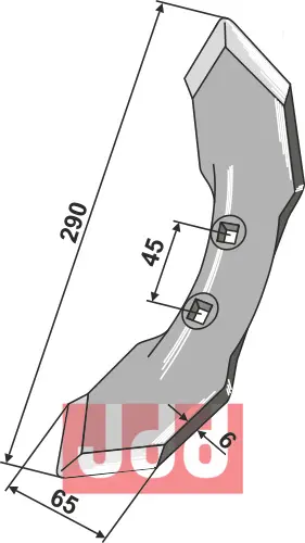 Stubharvespiss K32 290x65x6 - JDD Utstyr