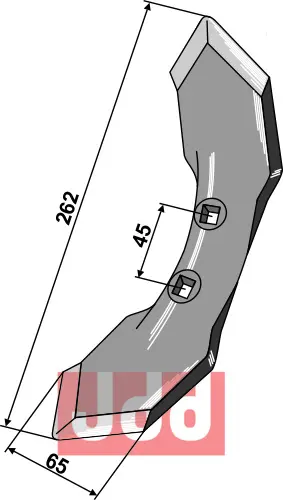 Stubharvespiss K32 262x65x8 - JDD Utstyr