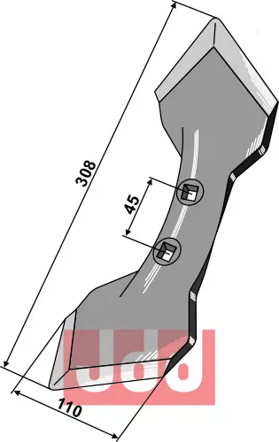 Stubharvespiss K31 308x110x6 - JDD Utstyr