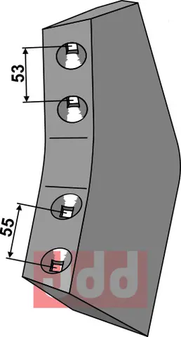 Share - right Bigham, 53-55 mm hullavstand