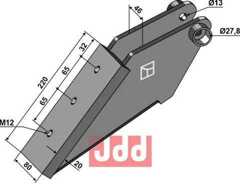 Share bracket til Grégoire Besson Lengde 220 mm, Bredde 80 mm