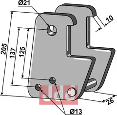 Holder for ramme 80x80