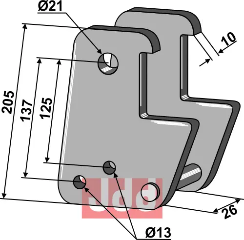 Holder for ramme 80x80 - JDD Utstyr