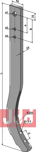 Stubharvetand - 750mm - JDD Utstyr