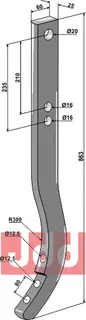 Stubharvetand - 60x25x863mm Dal-Bo