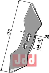 Dobbelt hjerteskjær 450x150x8mm (44-76)