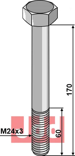 Bolt M24x3 - JDD Utstyr