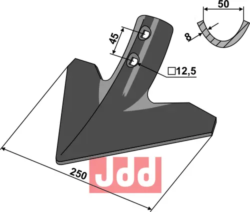 Gåsefot-skjær 250mm - JDD Utstyr