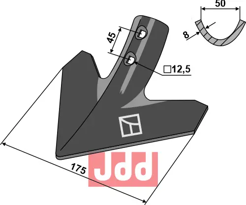 Gåsefot-skjær 175mm - JDD Utstyr