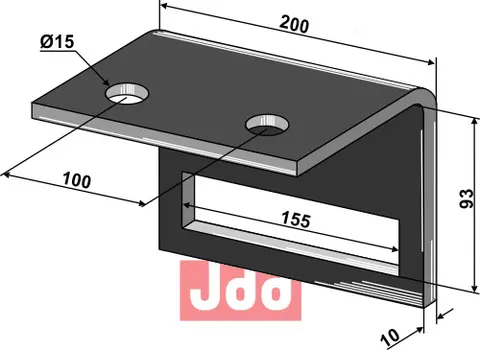 Holder til fjærtiner 80x80 mm ramme