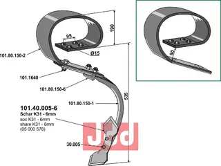 Stubharvetand komplet