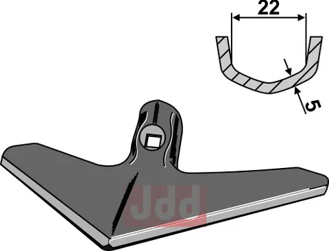 G&#229;sefot-skj&#230;r 225mm Kverneland/Lemken Kompaktor