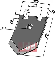 Skjær-spiss 220x120x10mm Quivogne