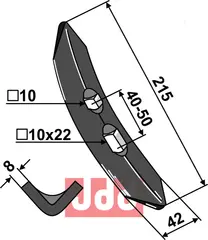 Harvspiss 215x42x8mm (40-50)