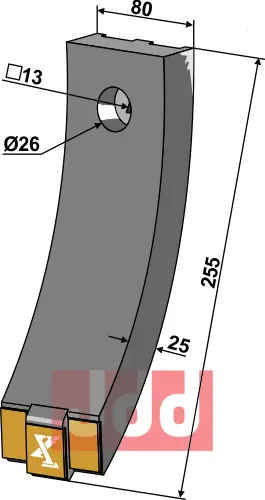 Skjær-spiss 80mm - WolframCarbid - JDD Utstyr