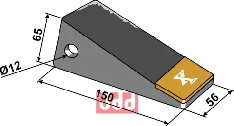 Skjær-spiss 56mm - WolframCarbid Quivogne