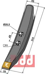 Skjær-spiss 35/55mm - WolframCarbid Köckerling/Einböck