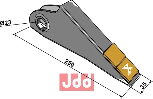 Skjær-spiss 35mm - WolframCarbid - JDD Utstyr