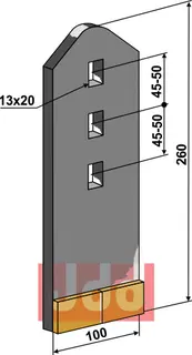 Sliddel 100mm - WolframCarbid Väderstad