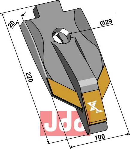 Skjær-spiss 100mm - Carbide - JDD Utstyr