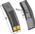 Skjærspiss 70 mm Hardmetall avst. 50