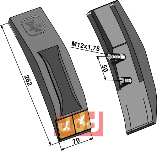 Skjær-spiss 70mm - WolframCarbid - JDD Utstyr