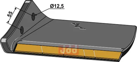 Erstatningsvinge til Lemken Arbeidsbredde: 300 mm, hull: 12,5 mm