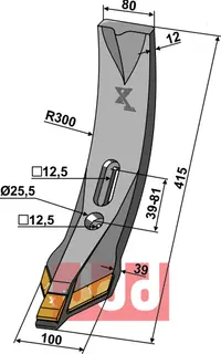 Skjær-spiss 100/80mm - Carbide Universal