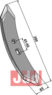 Stubharvespiss 285x65x12 (43-60)