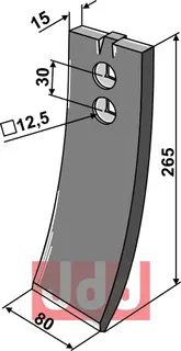 Skjær-spiss 265x80x15mm Väderstad